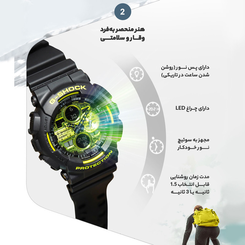 ساعت مچی دیجیتال مردانه کاسیو مدل GA-140DC-1ADR