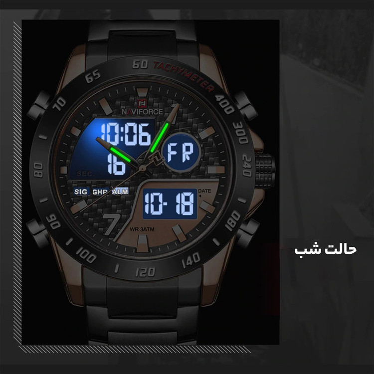 ساعت مچی عقربه ای مردانه نیوی فورس مدل NF9171M -RG-RG-B