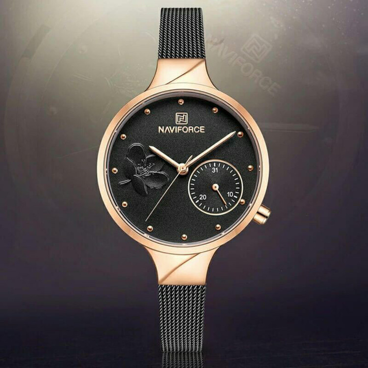 ساعت مچی عقربه ای زنانه نیوی فورس مدل N F 5001 S B B