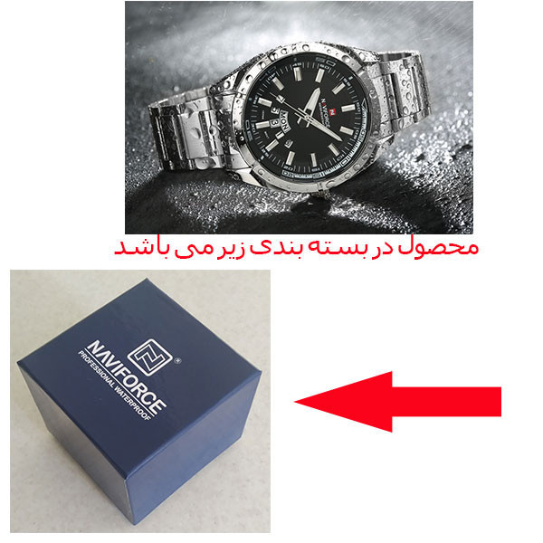 ساعت مچی عقربهای کوارتز مردانه نیوی فورس مدل NF9038 SB
