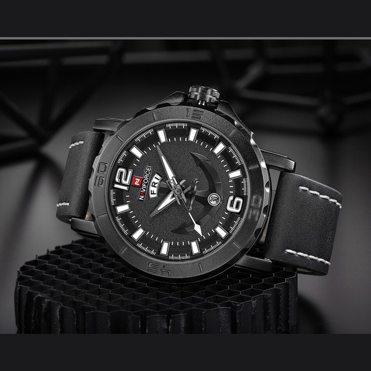 ساعت مچی عقربهای مردانه نیوی فورس کد NF9122M -B-W-B