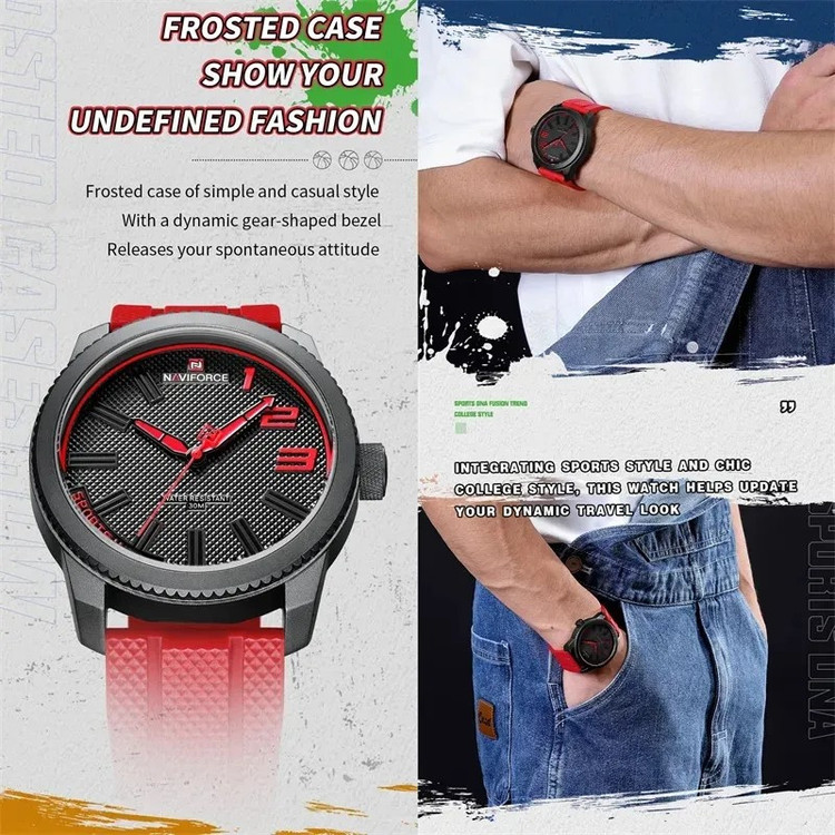 ساعت مچی عقربهای مردانه نیوی فورس مدل NF9202BBR