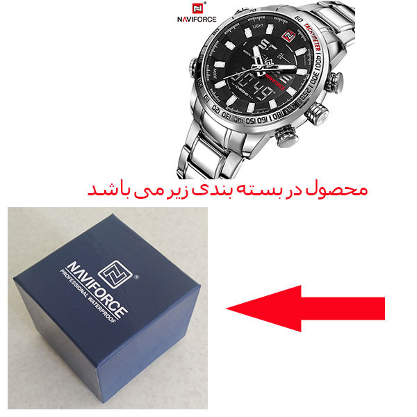 ساعت مچی عقربهای کوارتز مردانه نیوی فورس مدل NF9093 SBW