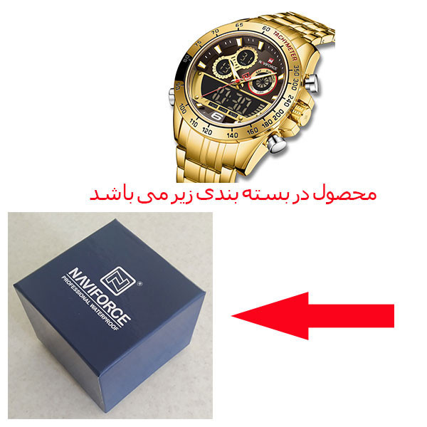 ساعت مچی عقربهای مردانه نیوی فورس مدل NF9188 GGG