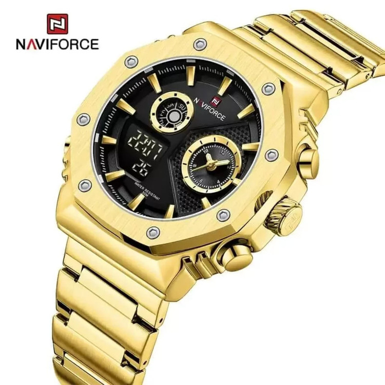 ساعت مچی عقربهای کوارتز مردانه نیوی فورس مدل NF9216 G/B