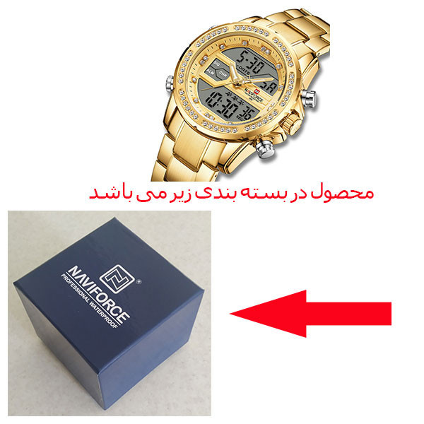 ساعت مچی عقربهای کوارتز مردانه نیوی فورس مدل NF9190 GG