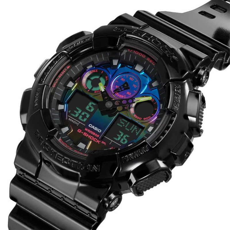 ساعت مچی عقربهای مردانه کاسیو مدل GA-100RGB-1ADR