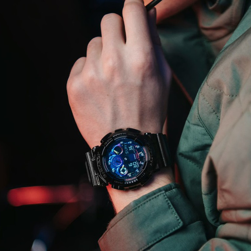 ساعت مچی عقربهای مردانه کاسیو مدل GA-100RGB-1ADR