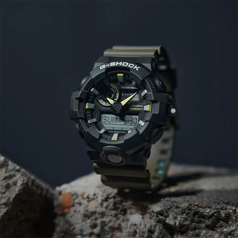 ساعت مچی عقربهای مردانه کوارتز کاسیو مدل GA-710TU-1A3DR