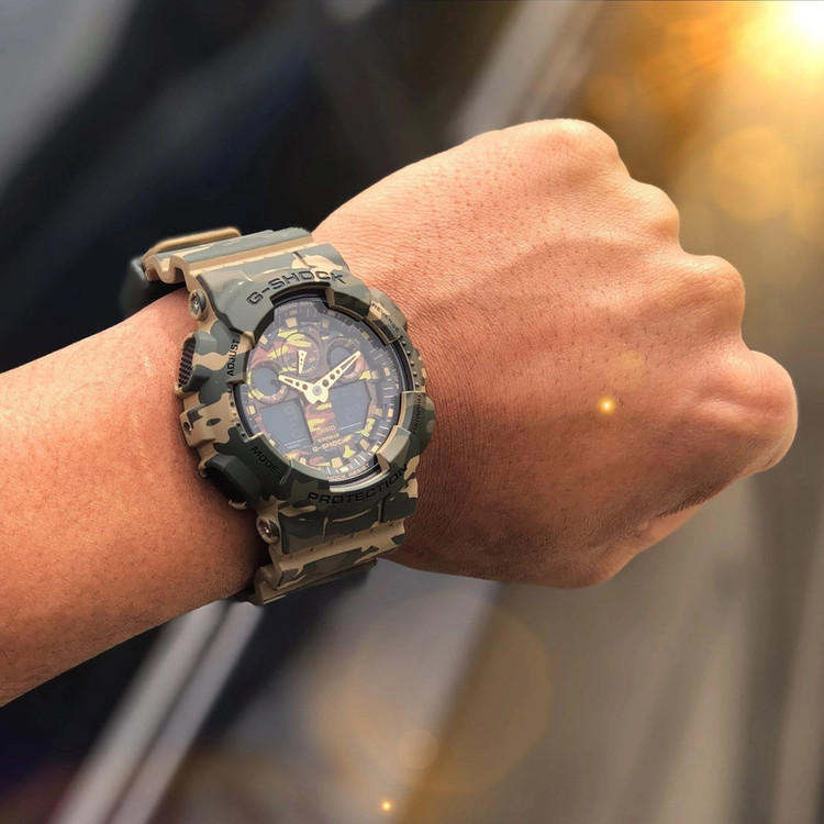 ساعت مچی عقربهای کوارتز مردانه کاسیو مدل GA-100CM-5ADR