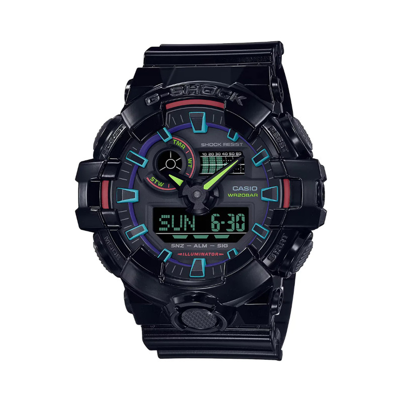 ساعت مچی عقربهای مردانه کاسیو مدل GA-700RGB-1ADR