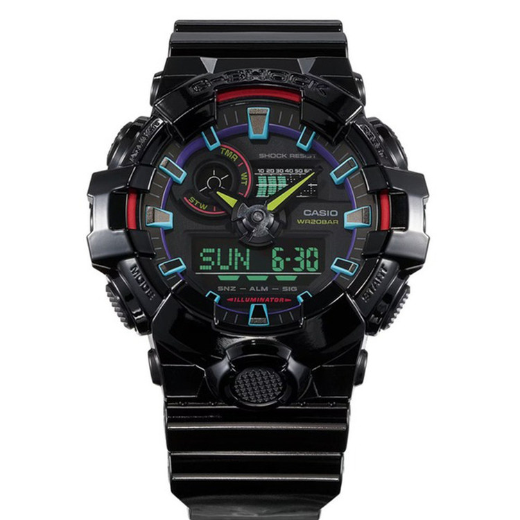 ساعت مچی عقربهای مردانه کاسیو مدل GA-700RGB-1ADR