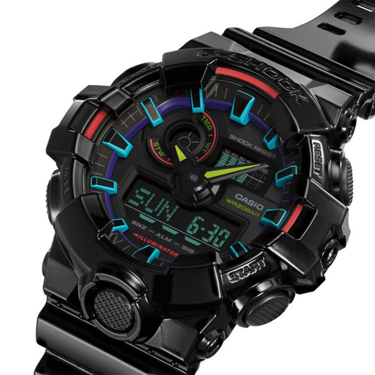 ساعت مچی عقربهای مردانه کاسیو مدل GA-700RGB-1ADR