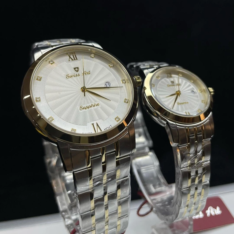 ست ساعت مچی عقربهای زنانه و مردانه سوئیس آرت مدل 62001112-05
