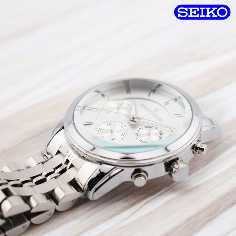 ساعت مچی عقربهای مردانه کوارتز سیکو مدل سه موتور فعال کد PH1046G-C3