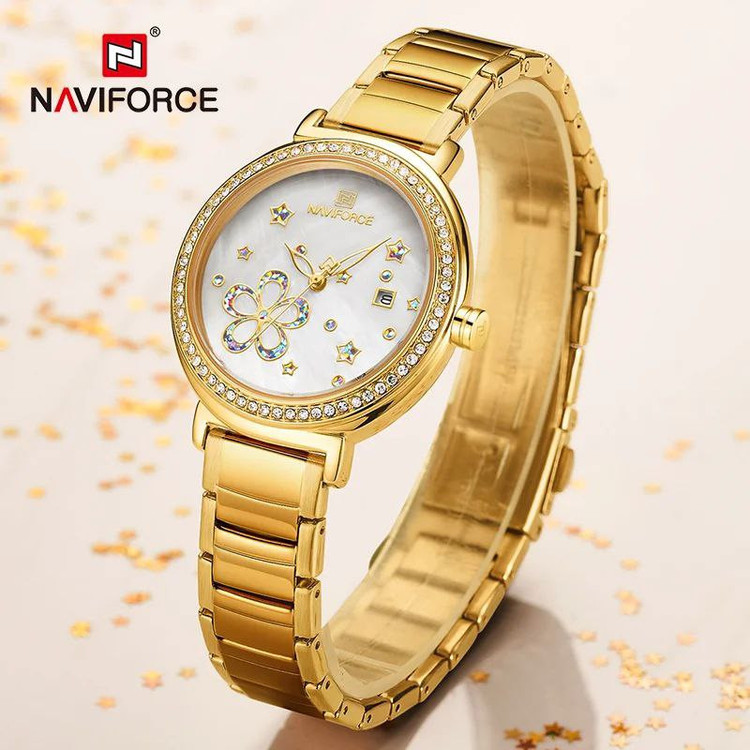 ساعت مچی عقربه ای زنانه نیوی فورس مدل NF5016L GD