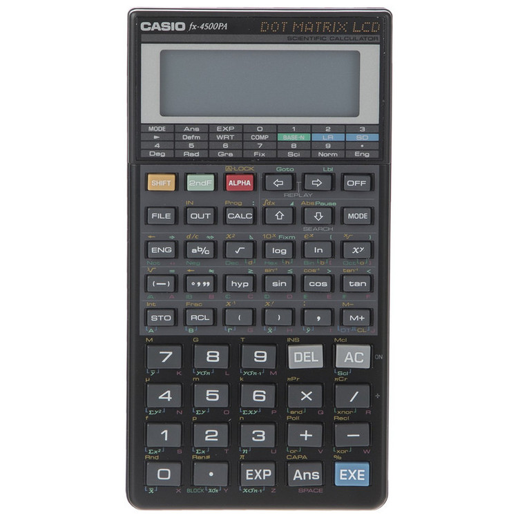 ماشین حساب کاسیو مدل Fx-4500PA به همراه راهنمای فارسی