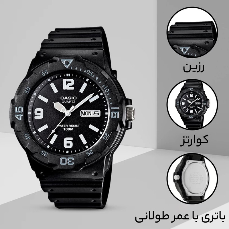 ساعت مچی عقربهای مردانه کاسیو مدل MRW-200H-1B2VDF