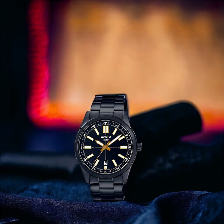 ساعت مچی عقربهای مردانه کاسیو مدل CASIO-MTP-VD02B-1EUDFF