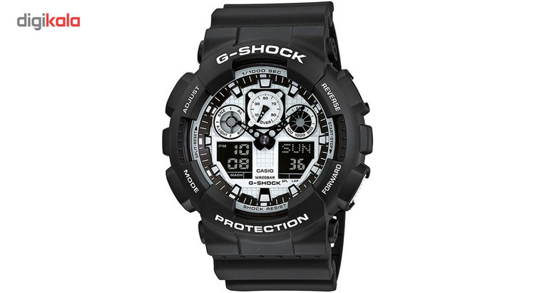 ساعت مچی عقربهای کوارتز مردانه کاسیو مدل GA-100BW-1ADR