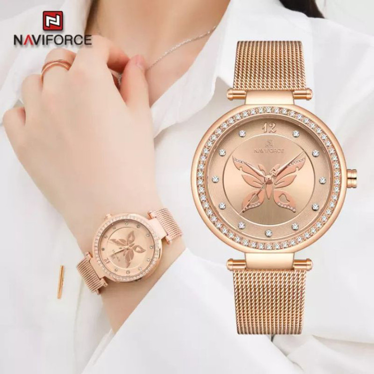 ساعت مچی عقربه ای زنانه نیوی فورس مدل NF5018L -RZ-RZ
