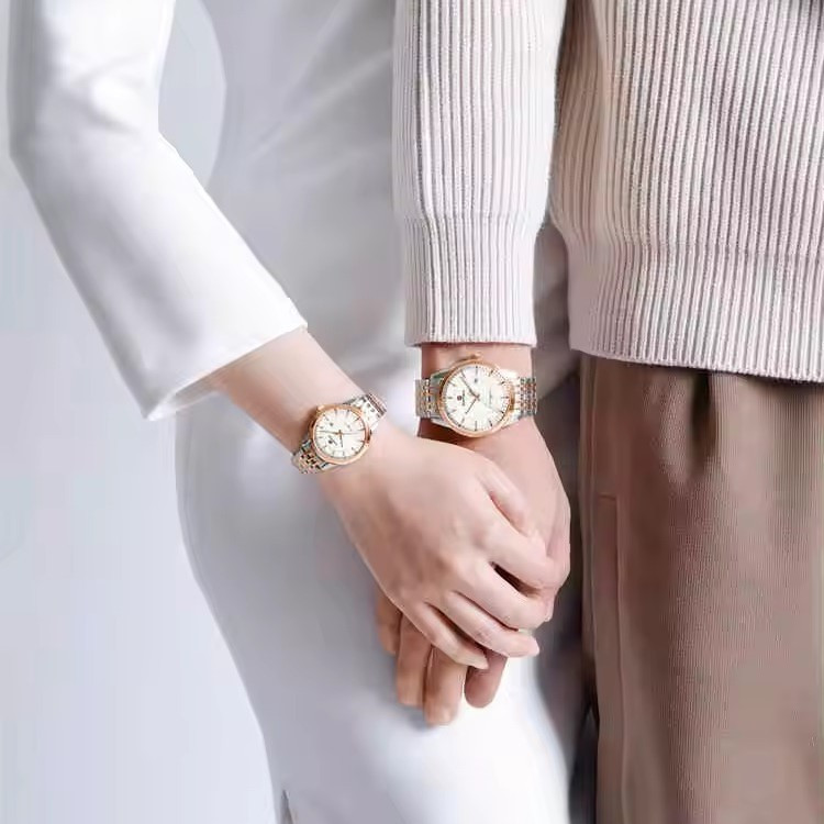 ست ساعت مچی عقربه ای زنانه و مردانه نیوی فورس مدل NF9228SWRG