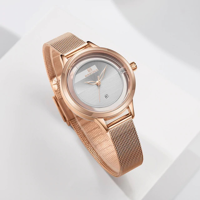 ساعت مچی عقربه ای زنانه نیوی فورس مدل NF5014L -RG-W
