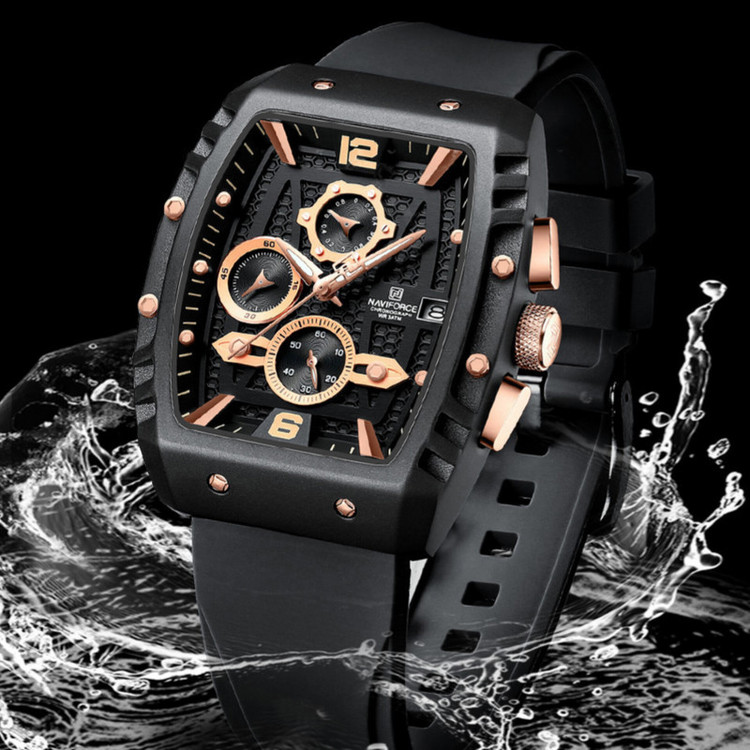 ساعت مچی عقربهای مردانه نیوی فورس مدل کرنوگراف تقویم دار