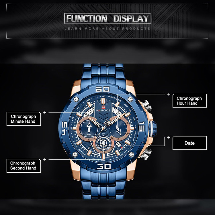 ساعت مچی عقربهای کوارتز مردانه نیوی فورس مدل NF9175-RGBE