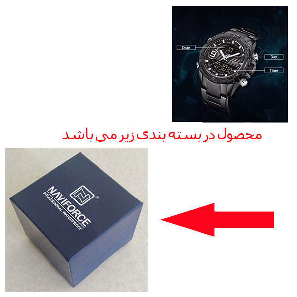 ساعت مچی عقربهای کوارتز مردانه نیوی فورس مدل NF9146S BBW
