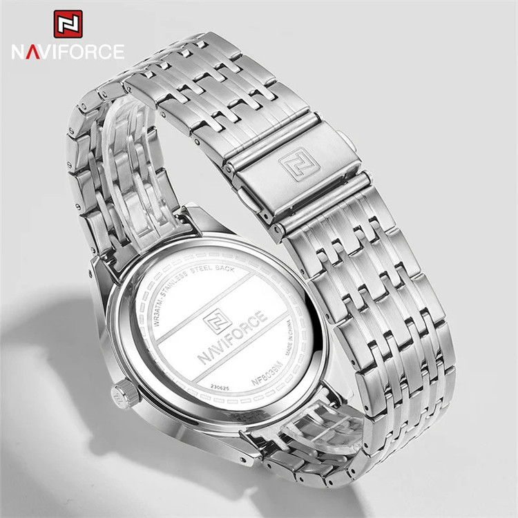 ساعت مچی عقربهای مردانه کوارتز نیوی فورس کد 8039