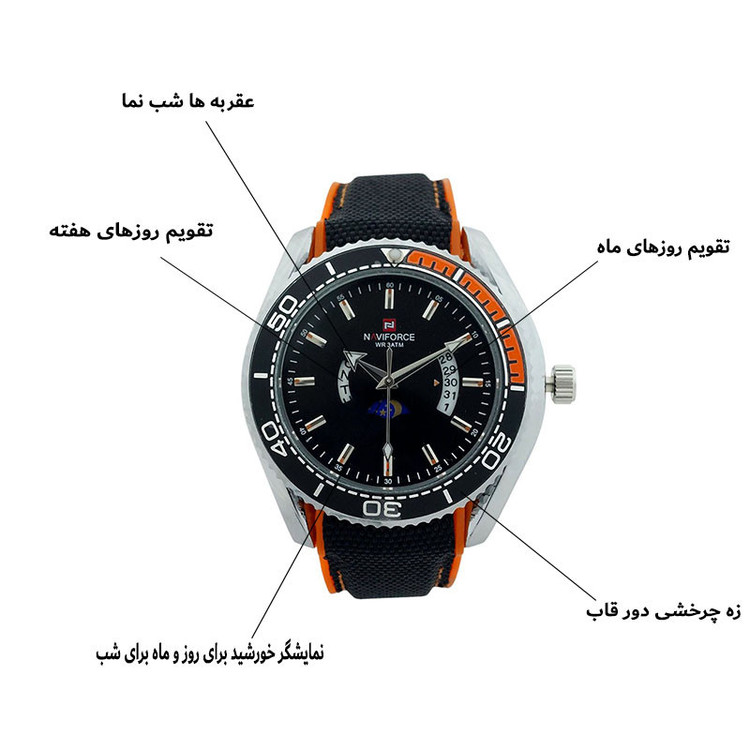 ساعت مچی عقربهای کوارتز مردانه نیوی فورس مدل N97F24