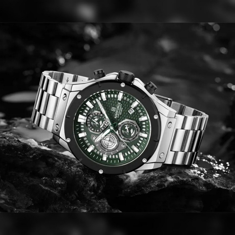 ساعت مچی عقربهای مردانه نیوی فورس مدل سه موتورزه کرنوگراف کد NF 8026
