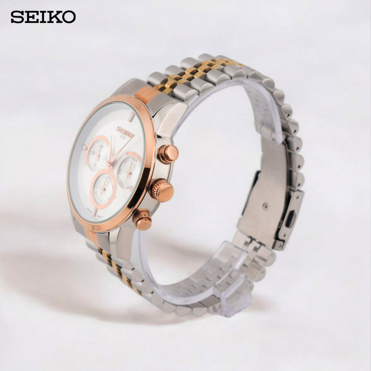 ساعت مچی عقربهای مردانه کوارتز سیکو مدل سه موتور فعال کد 21054GR