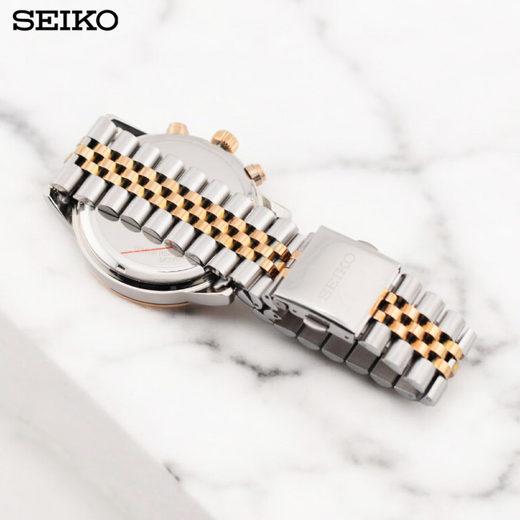 ساعت مچی عقربهای مردانه کوارتز سیکو مدل سه موتور فعال کد 21056G