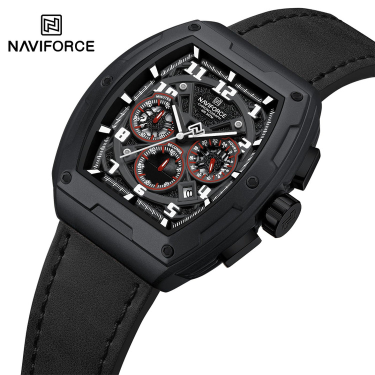 ساعت مچی عقربهای مردانه نیوی فورس مدل NF8053 B/W/B