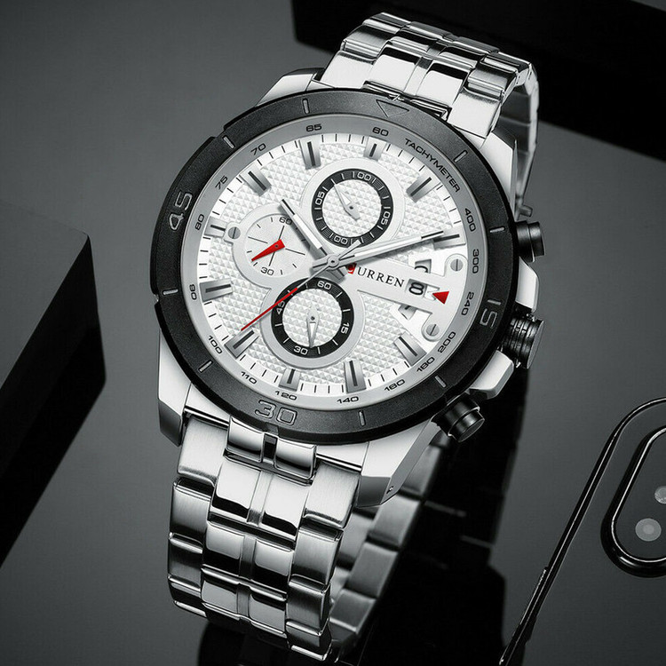 ساعت مچی عقربهای مردانه کورن واتچ مدل M8337-W