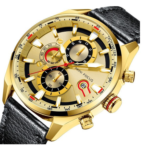 ساعت مچی عقربهای مردانه مینی فوکوس مدل 0202GLD