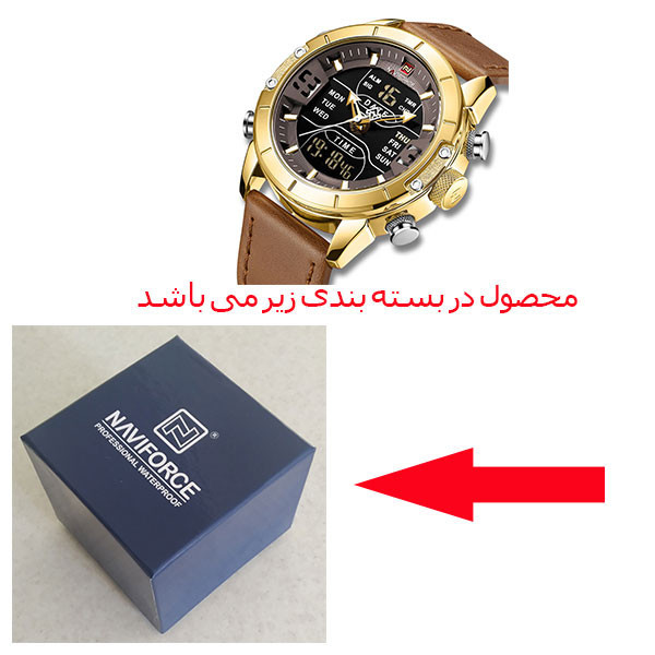 ساعت مچی عقربهای مردانه نیوی فورس مدل NF9153L GBLBN