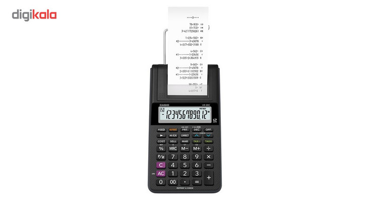 ماشین حساب کاسیو مدل HR-8RC-BK