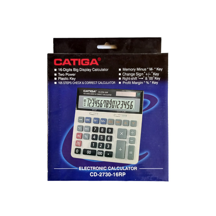 ماشین حساب رومیزی کاتیگا مدل CD-2730-16RP