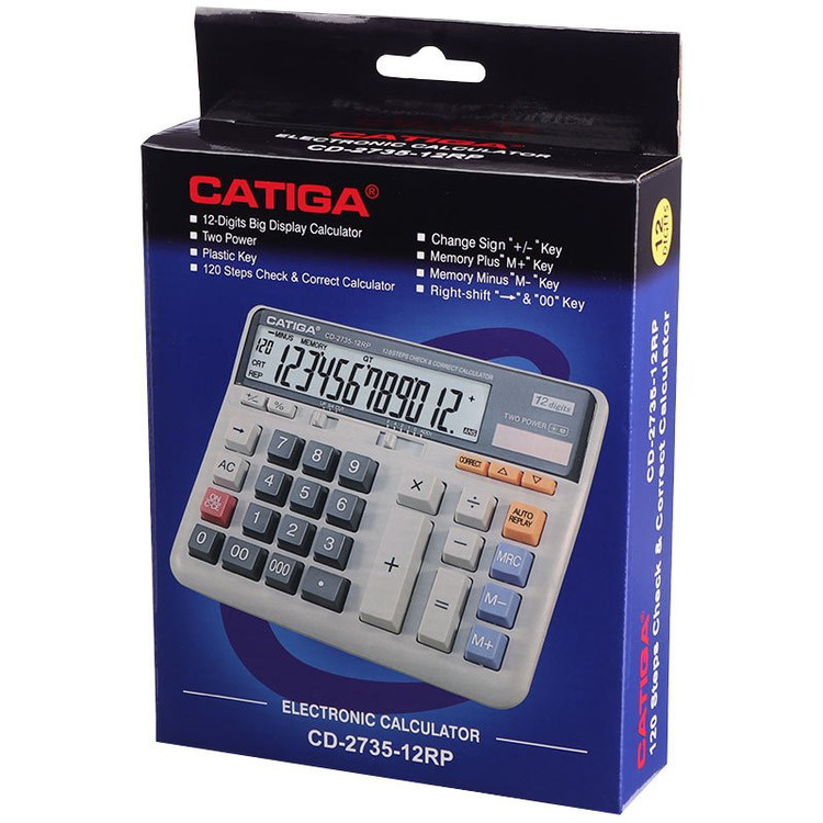 ماشین حساب کاتیگا مدل CD-2735-12RP