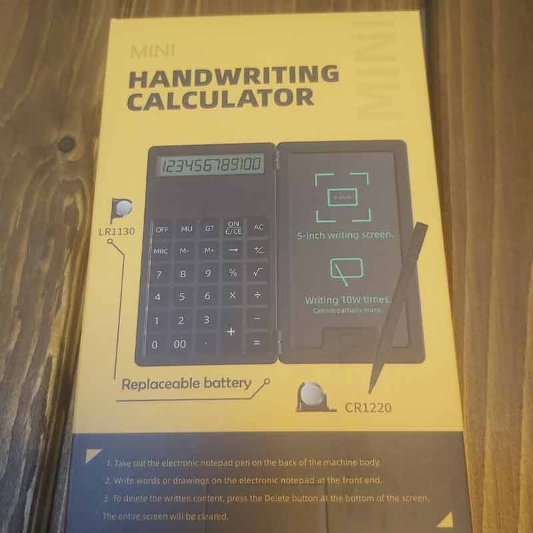 ماشین حساب مدل mini handwriting calculator طرح پد یادداشت دار
