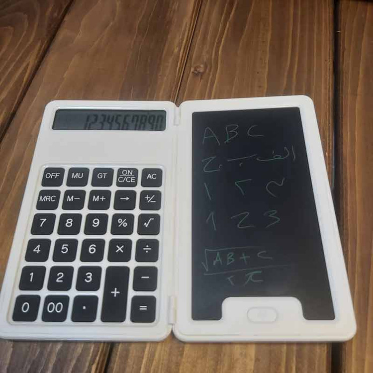 ماشین حساب مدل mini handwriting calculator طرح پد یادداشت دار