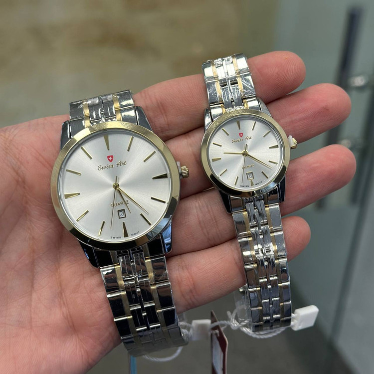 ست ساعت مچی عقربهای زنانه و مردانه سوئیس آرت مدل sw802224