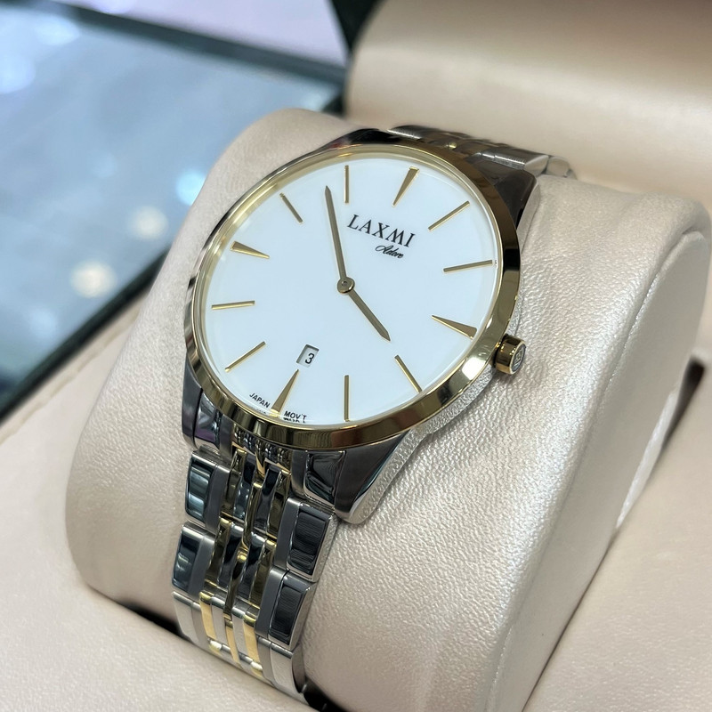 ست ساعت مچی عقربه ای زنانه و مردانه لاکسمی مدل 8518G-18 8518L-18