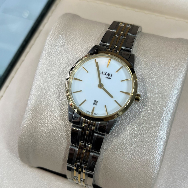 ست ساعت مچی عقربه ای زنانه و مردانه لاکسمی مدل 8518G-18 8518L-18