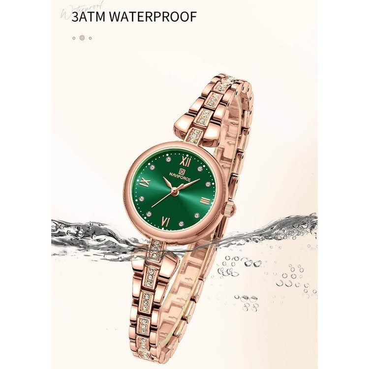 ساعت مچی عقربه ای زنانه نیوی فورس مدل NF5034RGGN