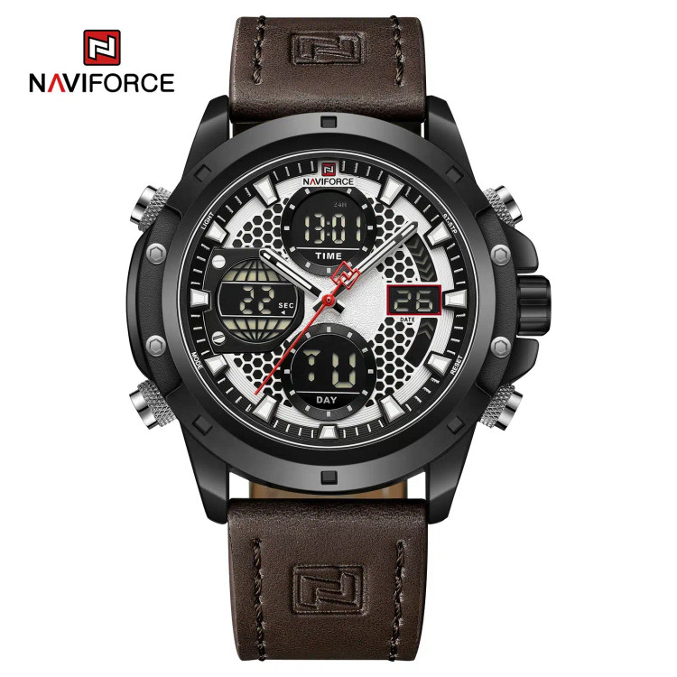 ساعت مچی عقربهای مردانه نیوی فورس مدل NF9225 B/W/D.BN