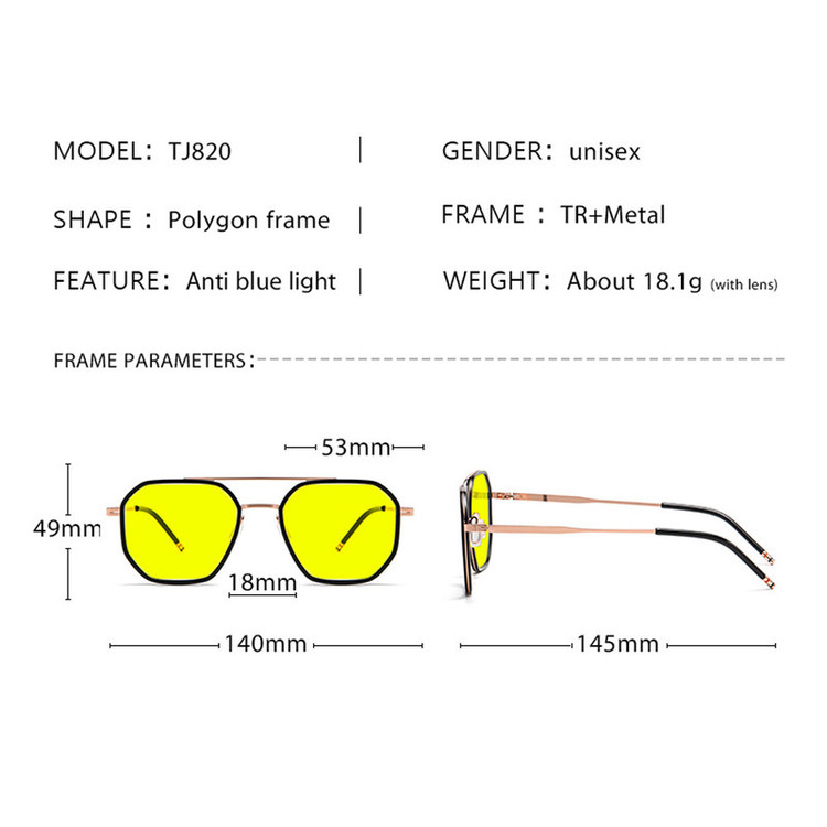 عینک شب مدل خلبانی UV400 کد TJ820RN